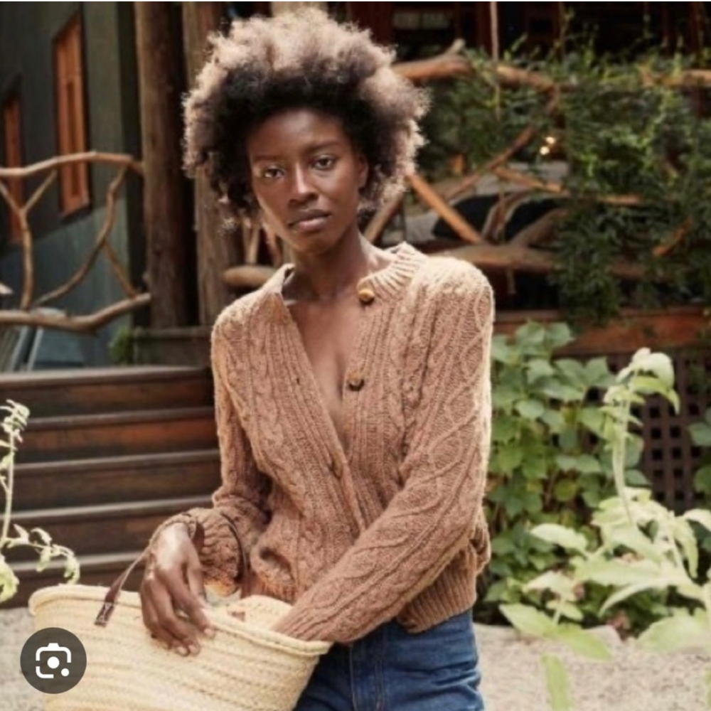 SOLD EUC Doen Verona Camel Brown Cardigan Size S